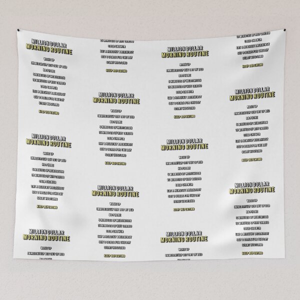 Item preview, Million Dollar Morning Routine Business Entrepreneur Motivation White designed and sold by hiunlimit.