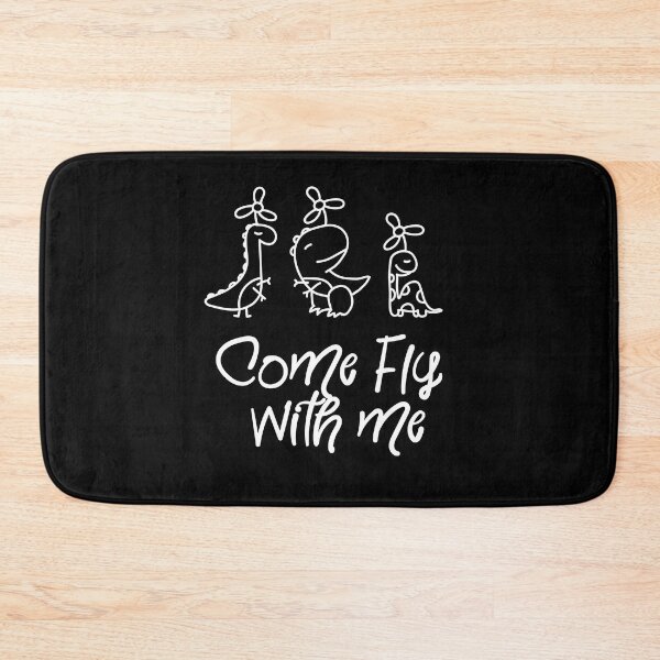 Item preview, Dino Fly Squad Brontosaurus with Diplotocus and Tyrannosaurus - 'Come fly with me' Cute T-shirt design for kids designed and sold by Ridiculam Toga.