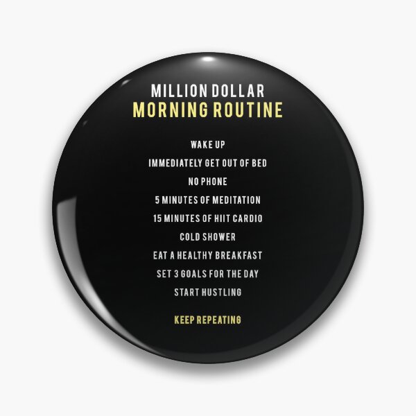 Item preview, Million Dollar Morning Routine Business Entrepreneur Motivation Black designed and sold by hiunlimit.