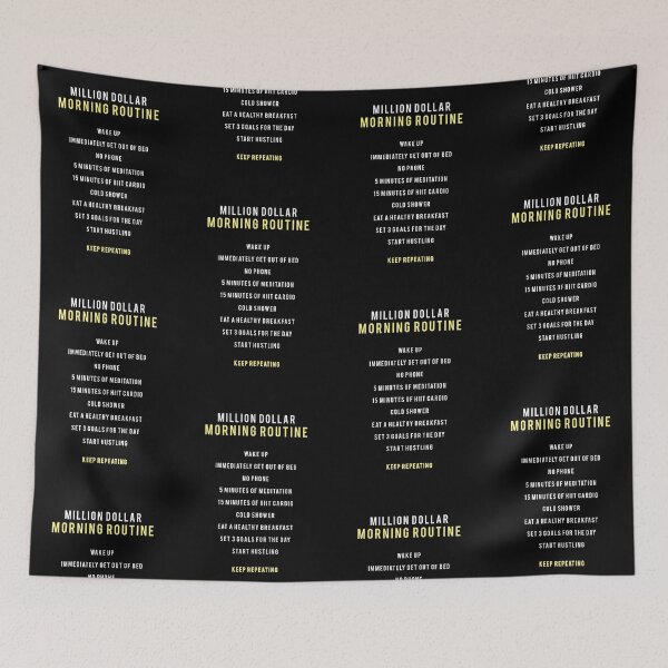 Item preview, Million Dollar Morning Routine Business Entrepreneur Motivation Black designed and sold by hiunlimit.