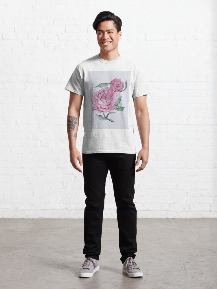 Alternate view of Pretty And Pink Roses Classic T-Shirt