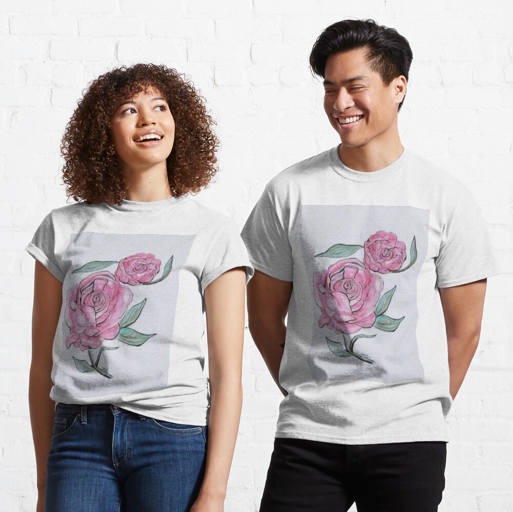 Pretty And Pink Roses Classic T-Shirt