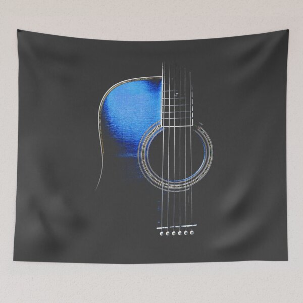 Aperçu de l'œuvre Guitare acoustique bleue Hi-Lite Essential créée et vendue par Milani570726.