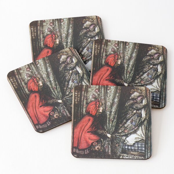 Item preview, Little Red Riding Hood Arthur Rackham Vintage Fairy Tale Illustration designed and sold by IceCreamMuseum.