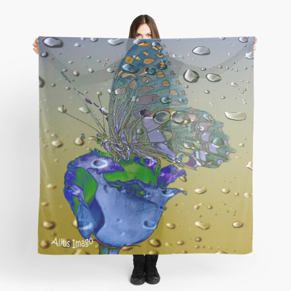 Raindrops - Madagascar Swallowtail Butterfly Scarf