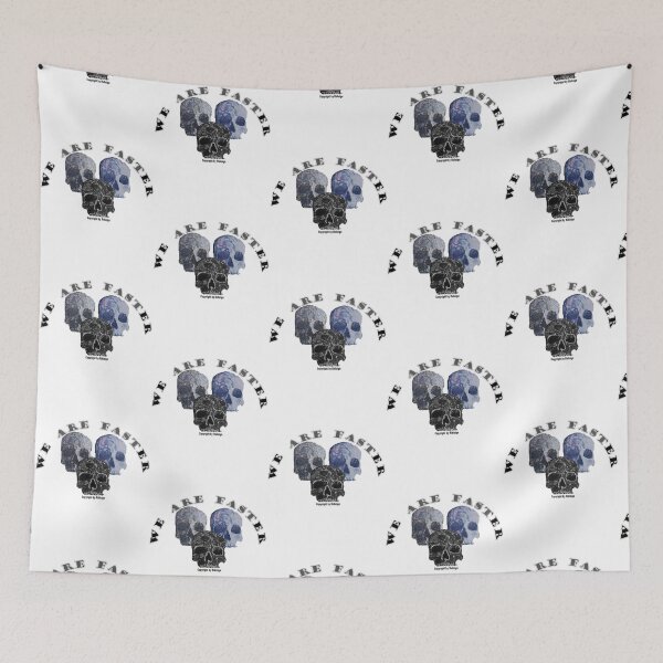 Item preview, Skull - We are Faster     designed and sold by BraidedThrift.