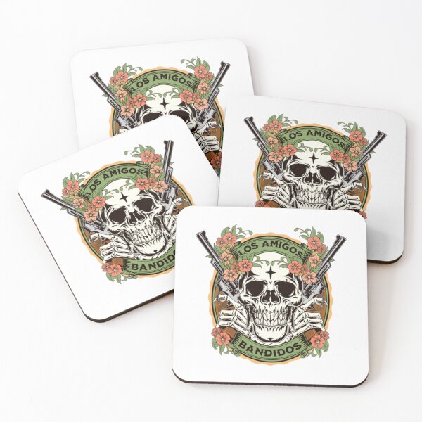 Item preview, skull bandits   designed and sold by BraidedThrift.