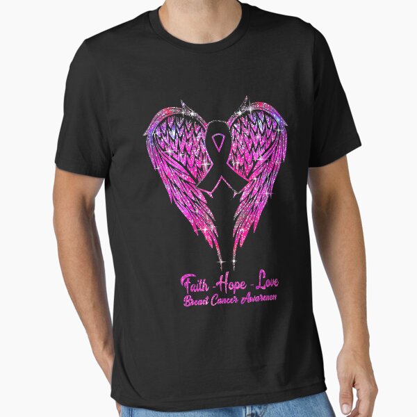 Item preview, Faith Hope Love Wings Breast Cancer Awareness designed and sold by EmilieWebeEW.