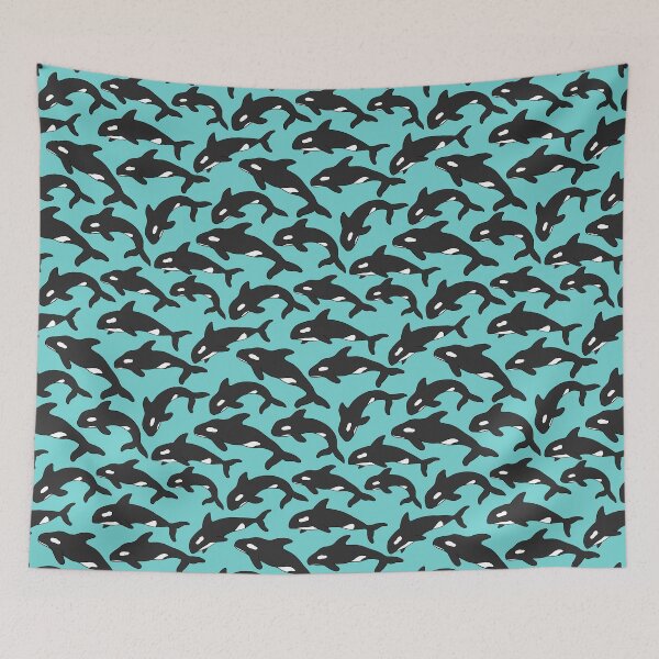 Item preview, Orcas - Blue designed and sold by kmstudio.