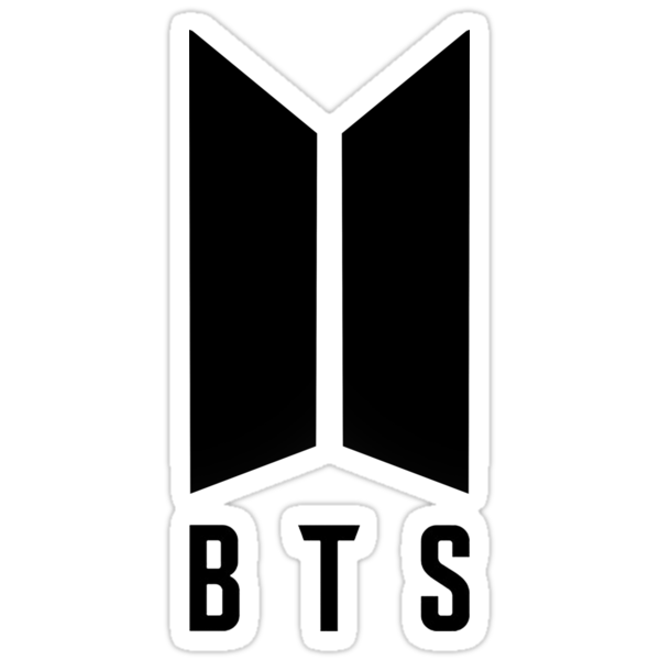 bts new logo stickers by redkpopstore redbubble