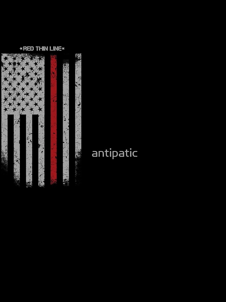 RED THIN LINE FIREFIGHTER by antipatic