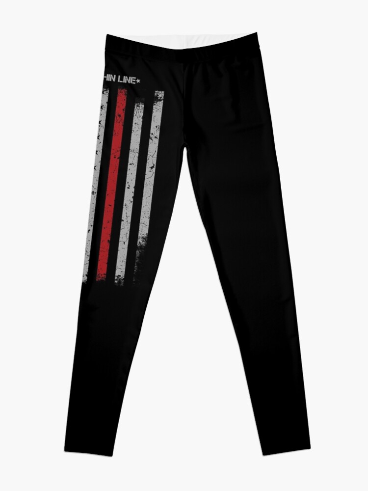 Alternate view of RED THIN LINE FIREFIGHTER Leggings