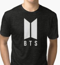 BTS new logo white Tri-blend T-Shirt