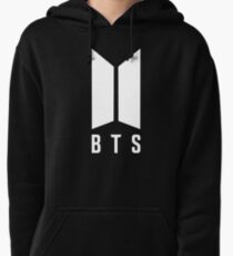 BTS new logo white Pullover Hoodie