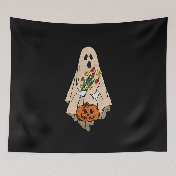 Item preview, Vintage Floral Ghost Cute Pumpkin Halloween Costume Fall Art designed and sold by alenaz.