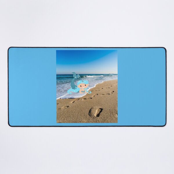 Item preview,  BLUE SHORE WAVES TRAVE TO SHORE WITH A MERMAID designed and sold by marie1919.