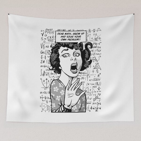 Item preview, Dear Math Grow Up And Solve Your Own Problems Pop Art Girl designed and sold by GrandeDuc.