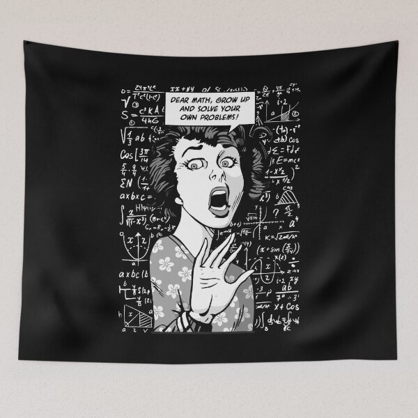 Item preview, Dear Math Grow Up And Solve Your Own Problems Pop Art Girl designed and sold by GrandeDuc.