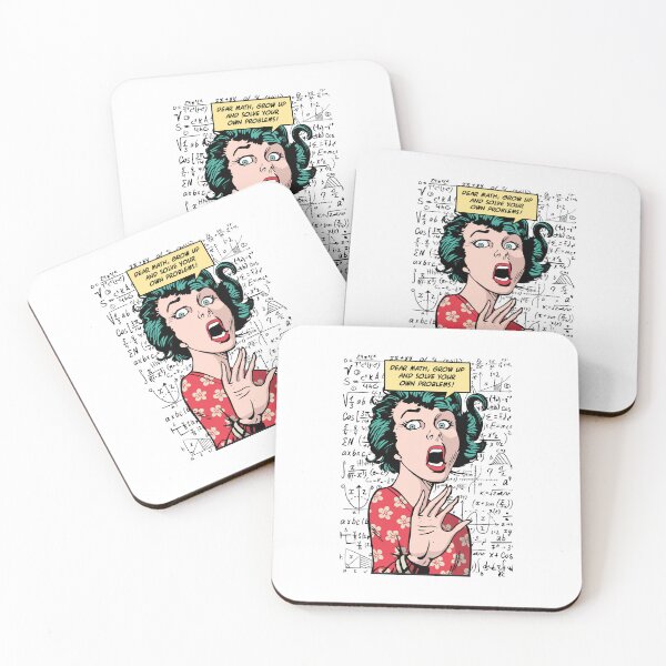 Item preview, Dear Math Grow Up And Solve Your Own Problems Pop Art Girl designed and sold by GrandeDuc.