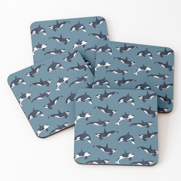 Item preview, Orca Pattern Killer Whale Blue designed and sold by northernhugs.
