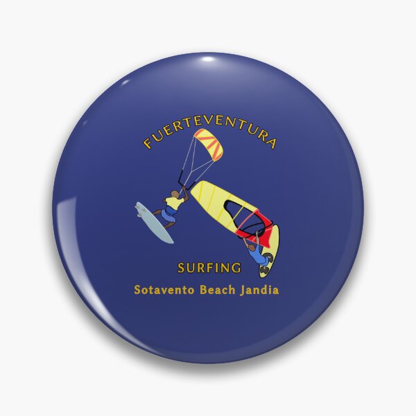 Item preview, Windsurfer Kitesurfer Sotavento Beach Jandia Fuerteventura Yellow Red Blue designed and sold by CreaVisArt.