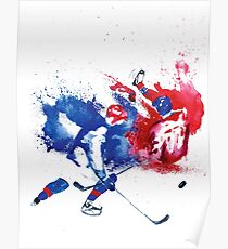 Eishockey-Schlacht Poster