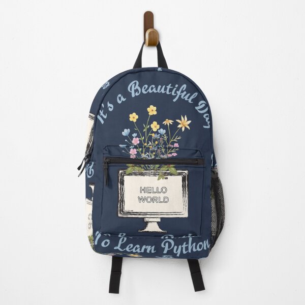 Item preview, Back to school Python quotes for teachers | It's a beautiful day to learn Python | It's a Good day day to learn Python | flowers growing from book | Programmer Quotes | Programming Coding Quotes designed and sold by Saffire6.