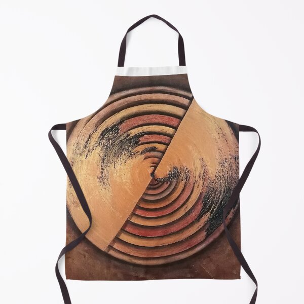 Item preview, Abstract art painting annual rings in gold, bronze and copper designed and sold by Anke Franikowski.