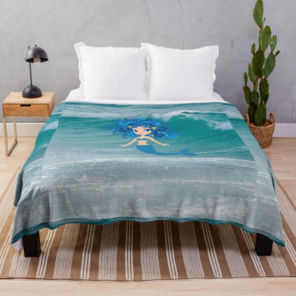 Item preview, BLUE SHORE WAVES TRAVE TO SHORE WITH A MERMAID designed and sold by marie1919.