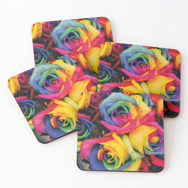 Item preview, beautiful roses, rainbow colors pattern designed and sold by Mauswohn.