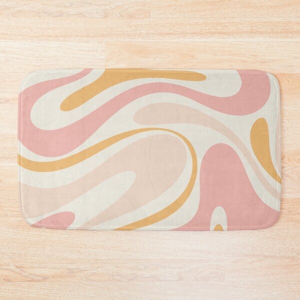 Item preview, Retro Fantasy Swirl Abstract in Light Pink and Mustard designed and sold by kierkegaard.