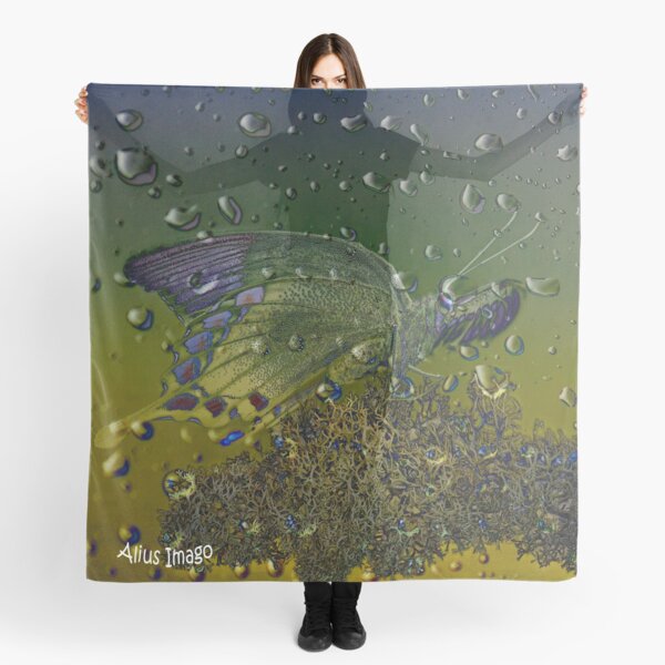 Raindrops - Sulawesi Peacock Butterfly Scarf