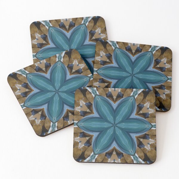 Item preview, Pacific Blues Flower Painting designed and sold by KiwiArtistDK.