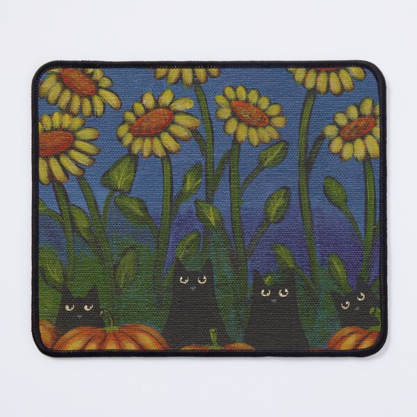 Item preview, Four Cats in the Pumpkin Patch designed and sold by KilkennyCat Art.