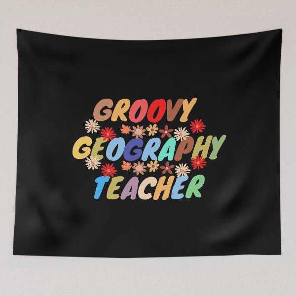Item preview, groovy geography teacher back to school  designed and sold by justbejoker.