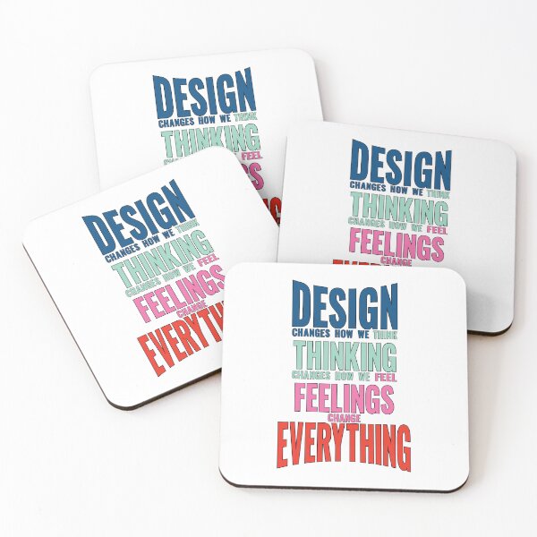 Item preview, Design thinking feeling changes everything world slogan saying designed and sold by Harlake.