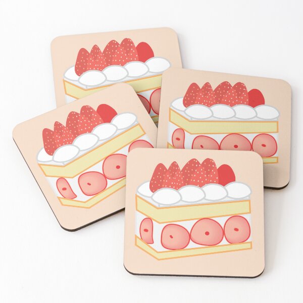 Item preview, Strawberry short cake food art designed and sold by fluffyfamcraft.