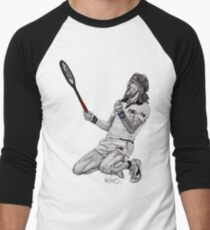 Tennis Borg Baseballshirt mit 3/4-Arm