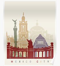 Mexiko Stadt Skyline Poster Poster