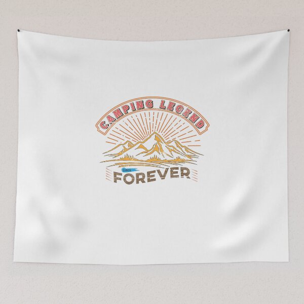 Item preview, Camping legend since forever, camping shirt, camping veteran, retro camping design. designed and sold by wildTrack---.