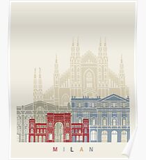 Milan V2 skyline poster Poster