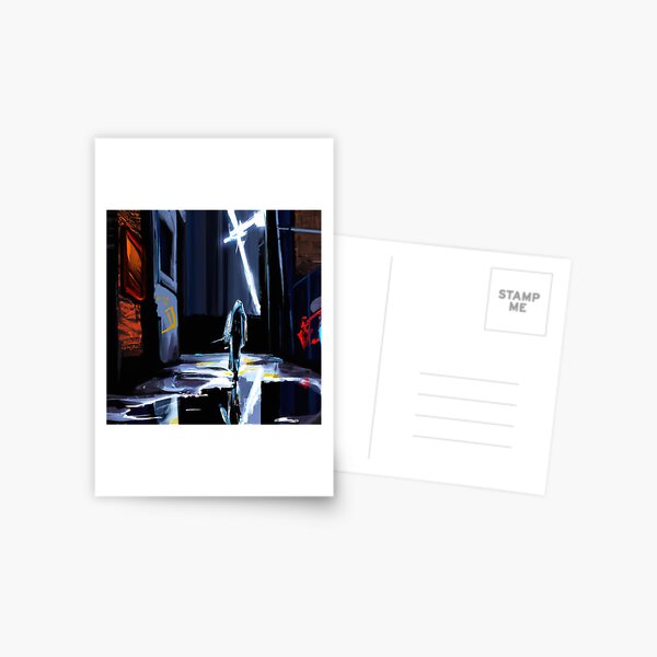Item preview, Lonely walk in the alley of a cyberpunk dystopia designed and sold by AylaThePanda.