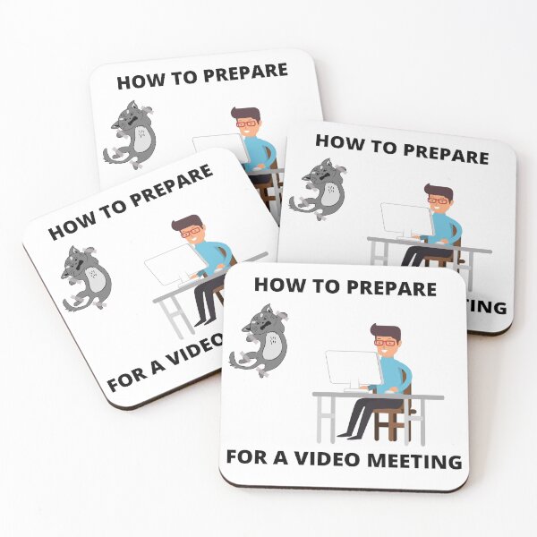 Item preview, How To Prepare For A Video Meeting Joke Cat Meme Zoom Call designed and sold by ohsheep.