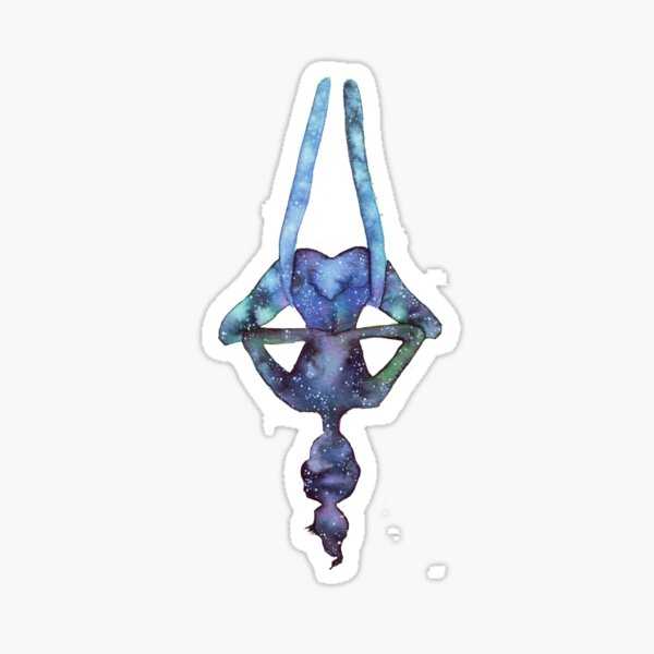 Arial Yoga Galaxy Sticker