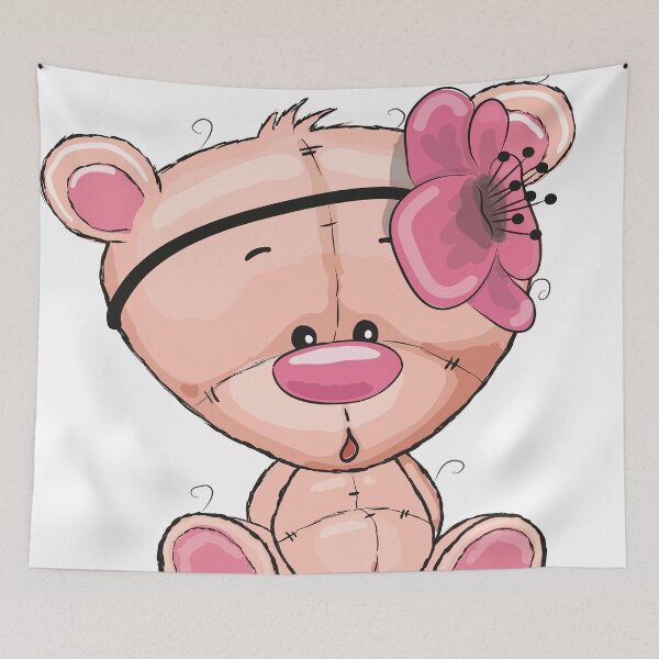Item preview, Pink Bear Cute Kawaii Cartoon designed and sold by FiveNiches.