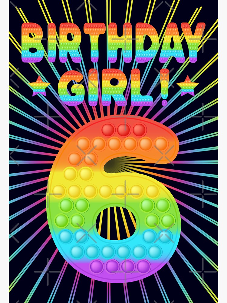 girls-6th-birthday-birthday-party-for-6-year-old-sticker-for-sale-by