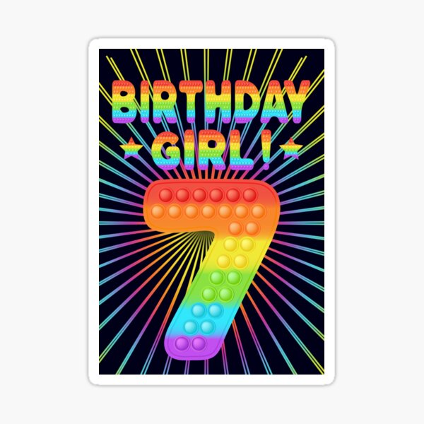 girls-7th-birthday-birthday-party-for-7-year-old-sticker-for-sale-by