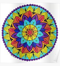 Tribal Rainbow Mandala Poster