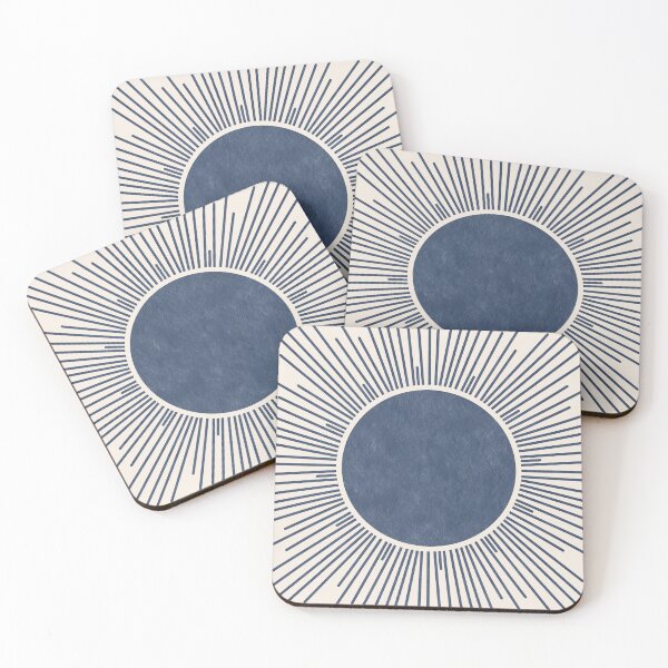 Item preview, Navy blue geometric Sun designed and sold by ArticraftShop.