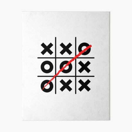 Tic Tac Toe Strategy Art Board Print for Sale by riakeva2